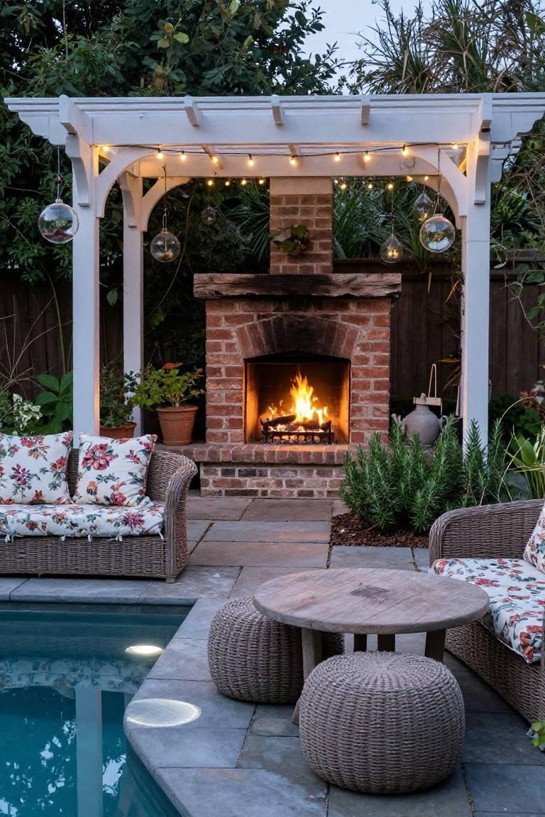 Pergola Fireside Spot by the Pool
