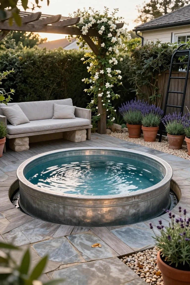 Garden Patio Stock Tank Hot Tub