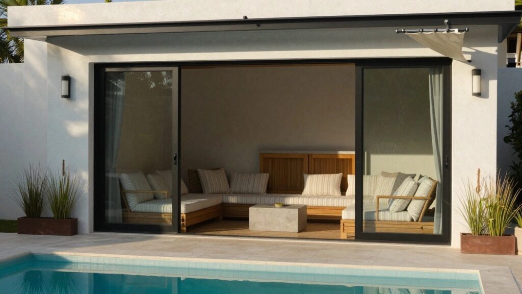 21 Fresh Pool Cabana Design Ideas With Clean Lines - Love Gunite Pool