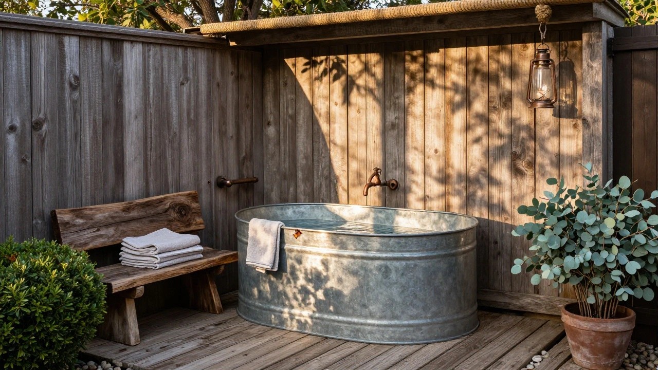 22 Polished Stock Tank Bath Ideas For A Spa Like Backyard Moment 22 polished stock tank bath ideas for a spa like backyard moment featured
