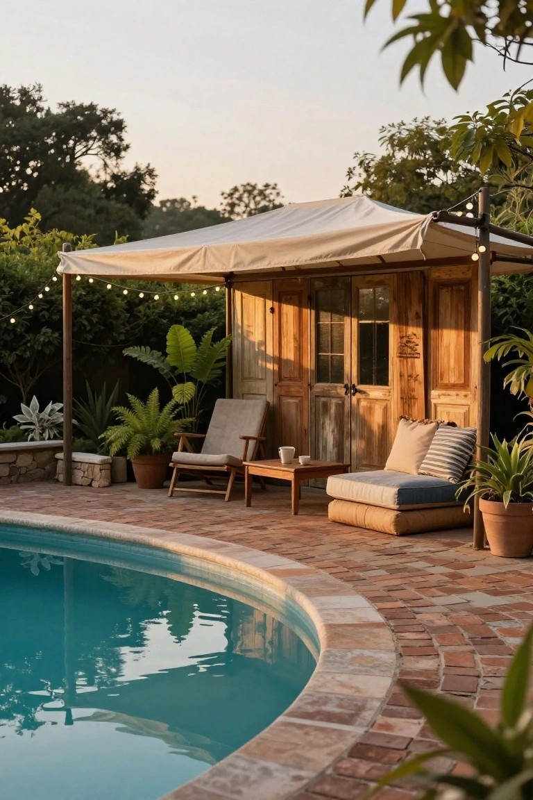 Canvas Canopy for Poolside Shade