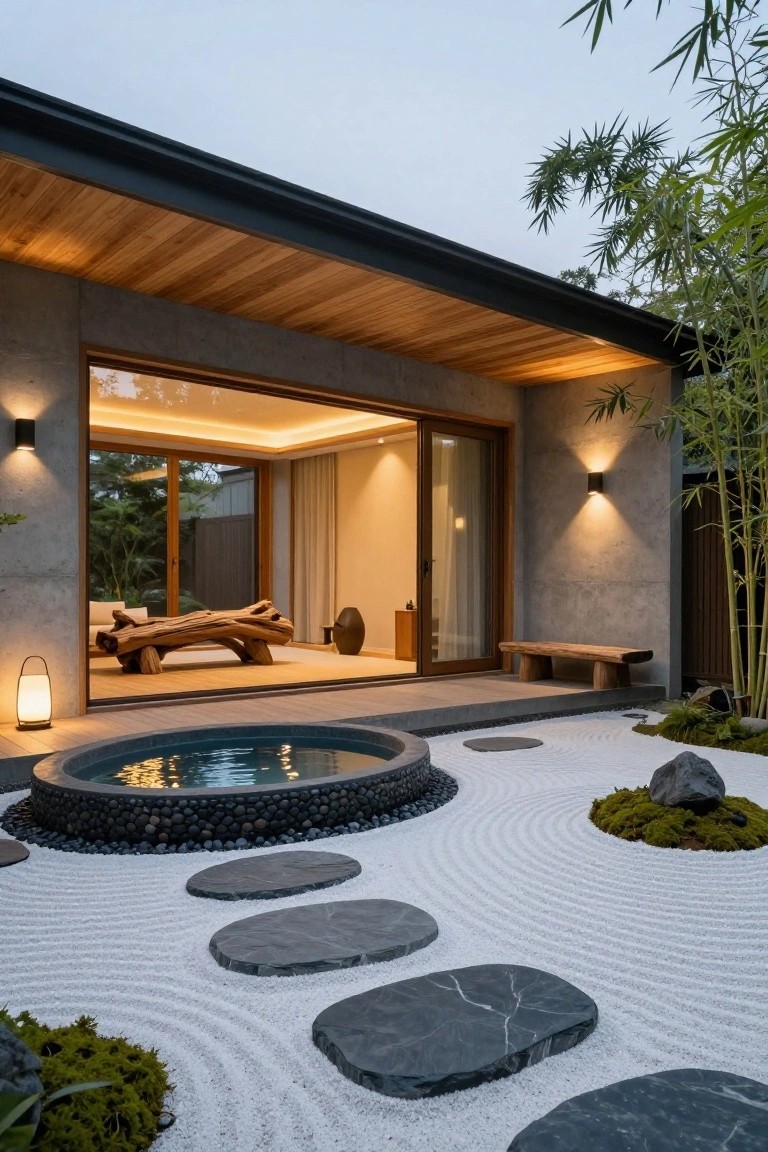 Zen Garden Jacuzzi Area