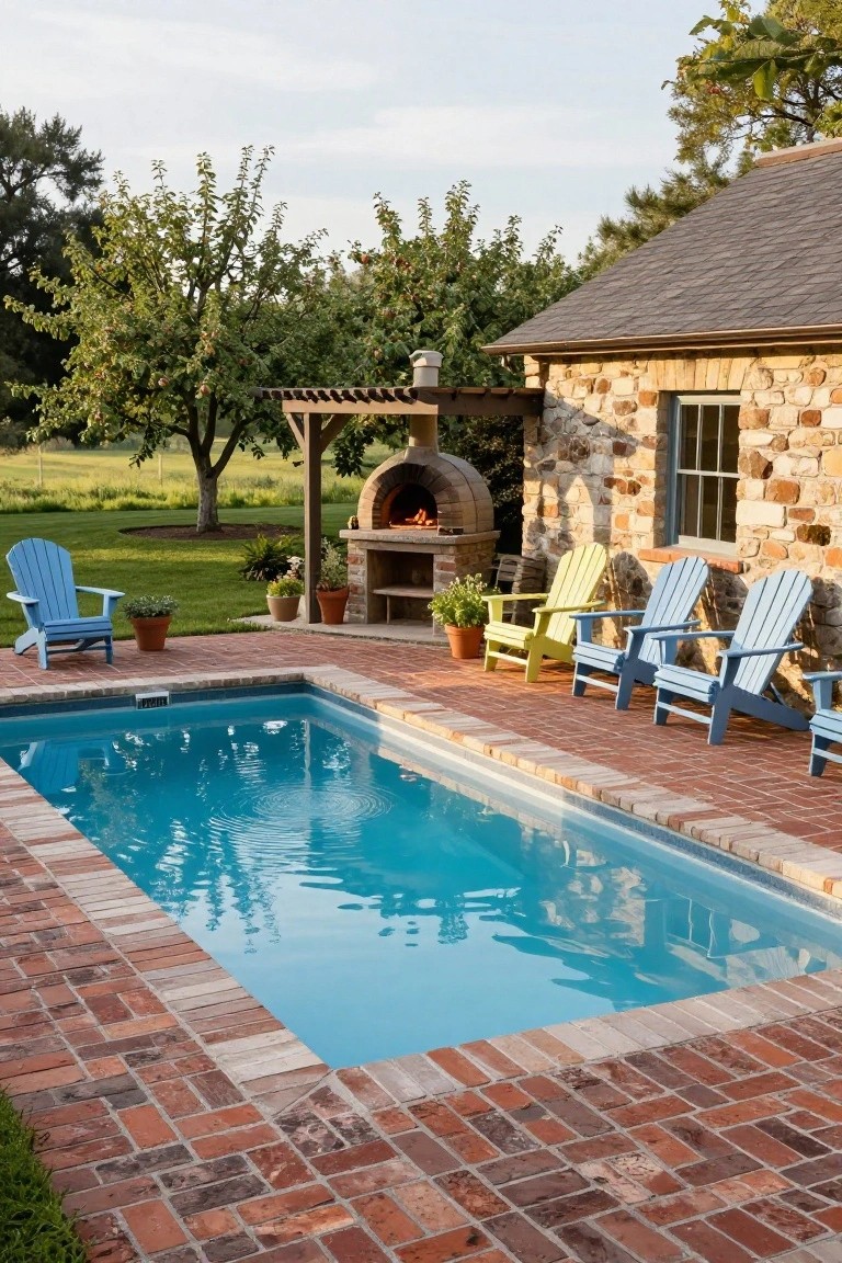 Poolside Adirondack Chair Setup