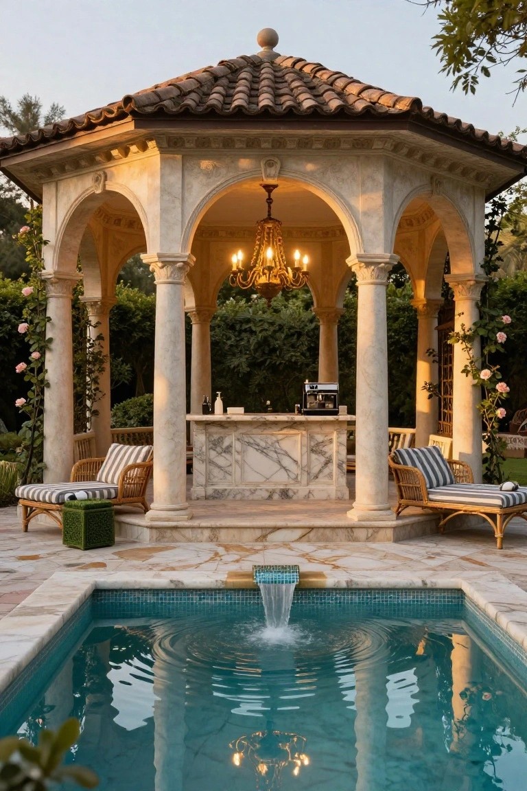 Gazebo with Built-In Bar