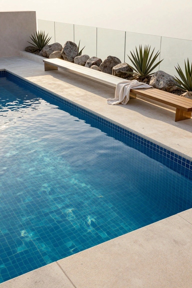 Small Mosaic Blue Pool Tiles