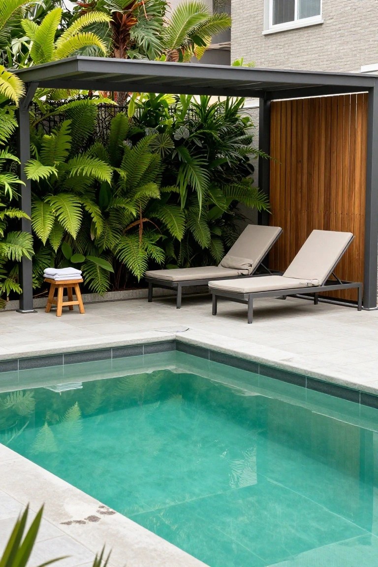 Pergola Shade for Pool Lounging