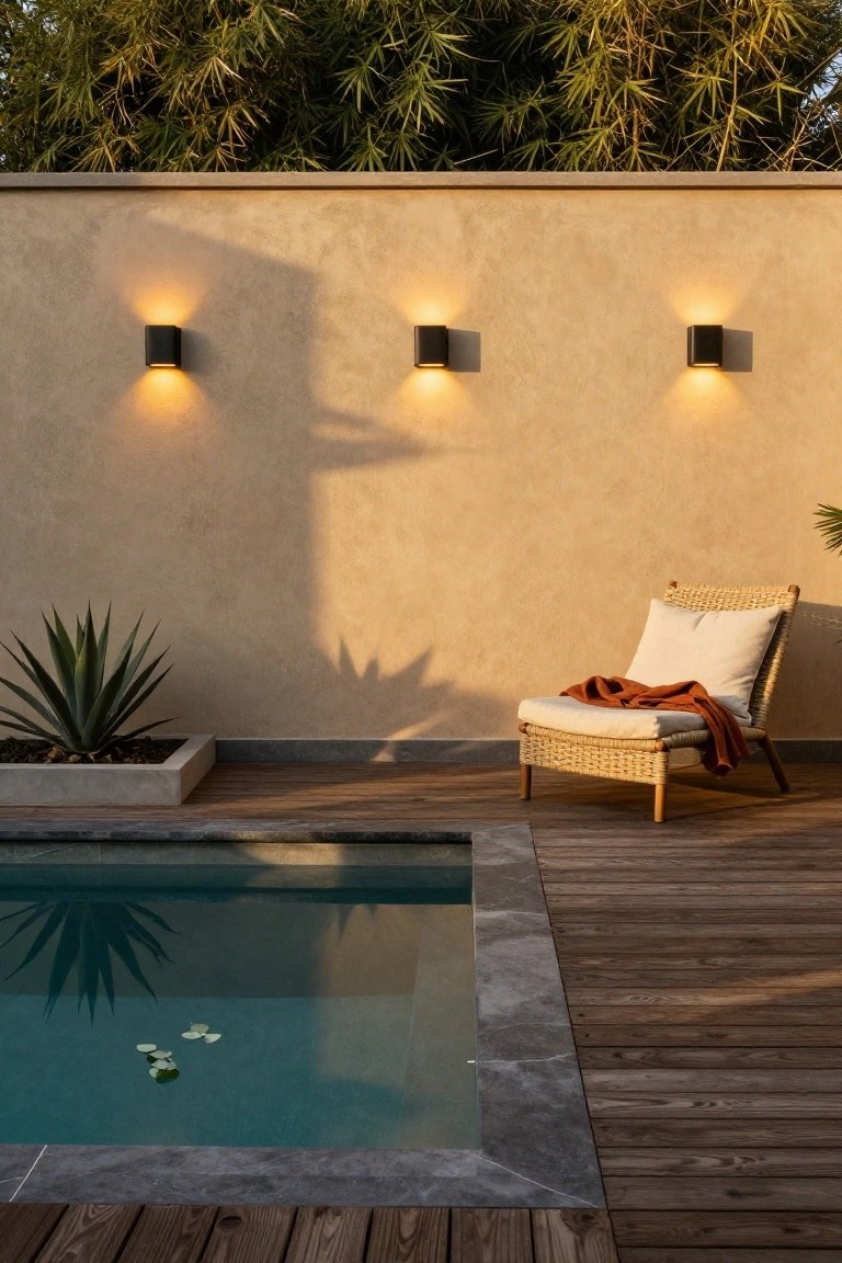 Pool Wall Lights with a Gentle Wash